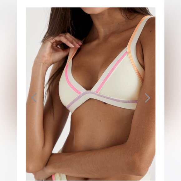 NWT OneOne Swimwear Bikini Set Virginia Cream Jesse Kameron NEW Cheeky Small - Picture 2 of 4
